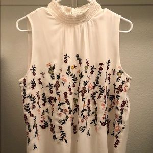 AnnTaylor Factory Embroidered Dress Shirt